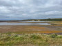 Work on the reservoir with very low water levels Work on the reservoir with very low water levels