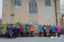 All the group at a memorial All the group at a memorial