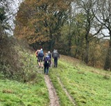Up a small hill