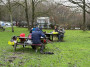 Lunch in the rain Lunch in the rain