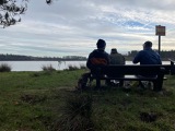Lunch with a heron