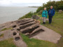 Ancient tombstones on the headland and Otis Ancient tombstones on the headland and Otis