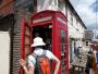  'Library' in old phone box next to pub