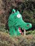 A green dragon's head in the garden of The Green Dragon pub, well that figures A green dragon's head in the garden of The Green Dragon pub, well that figures