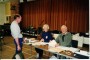 A happy finisher shares a joke with Ann Sayer and Tony Youngs at the 1997 event - by Deirdre O'Connor
