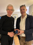 Robert receiving his reward