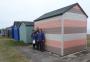  One of the many colourful huts at Hopeman