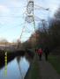  A pylon straddles the Huddersfield narrow canal