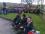 Lunch in front of the Diggle Hotel Lunch in front of the Diggle Hotel