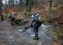 Crossing a fast flowing stream Crossing a fast flowing stream