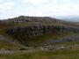 Limestone crags on the appoach to the top Limestone crags on the appoach to the top