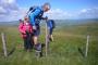  Ian crosses stile near the summit of Great Shunner Fell