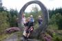  Our walk leader poses centre stage; Sculpture in Grizedale Forest