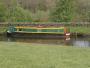  A colourful canal barge