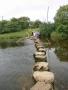   Stepping stones crossing the Hodder at Stakes