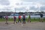 Passing the yacht basin in Glasson Passing the yacht basin in Glasson