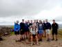 Group photo on top of a very windy Pen-y-Ghent
