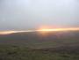 The sun rising over Fountains Fell from the top of Pen-y-Ghent