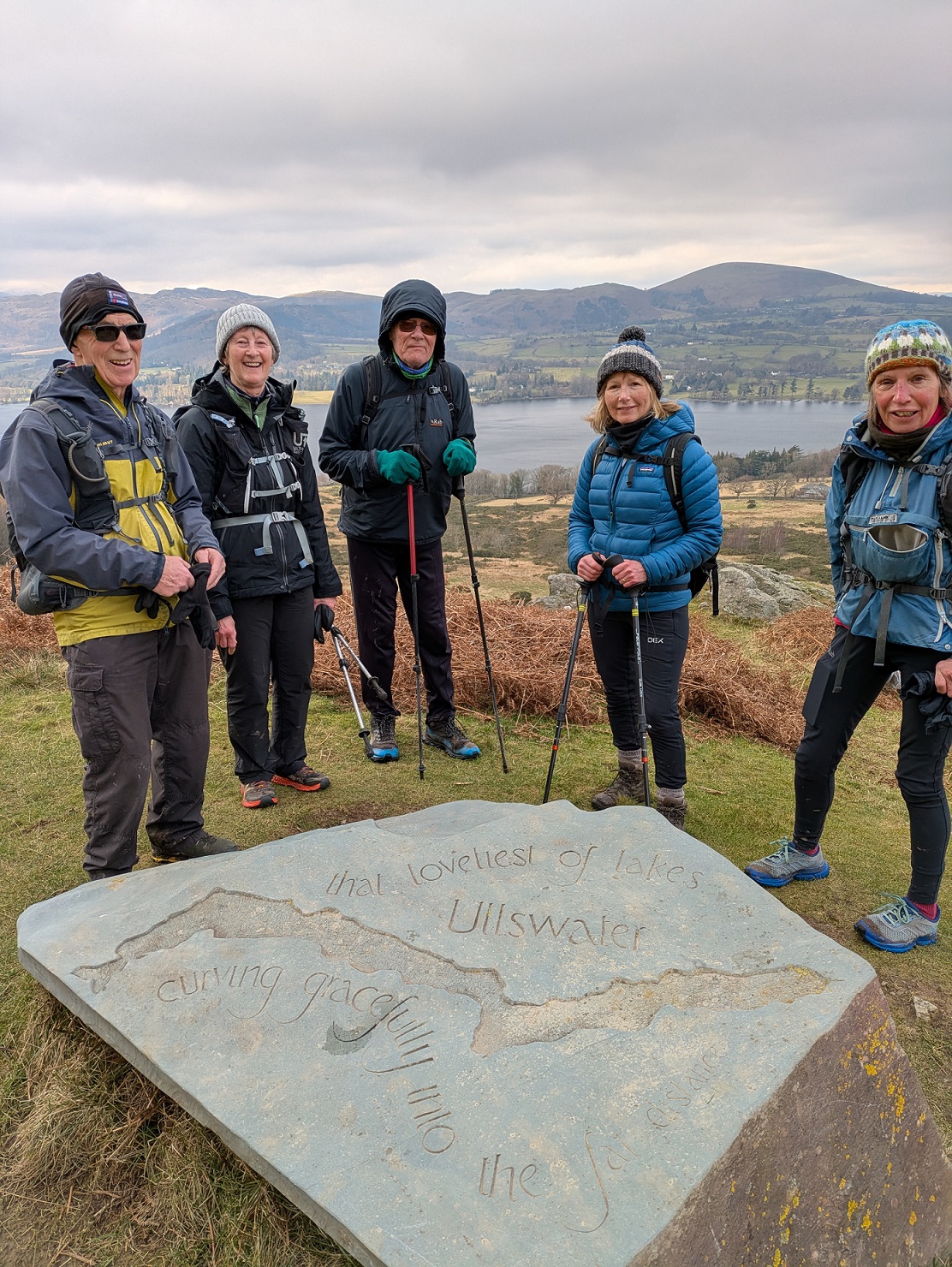 The Wainwright Sitting Stone on the Ullswater Way The Wainwright Sitting Stone on the Ullswater Way