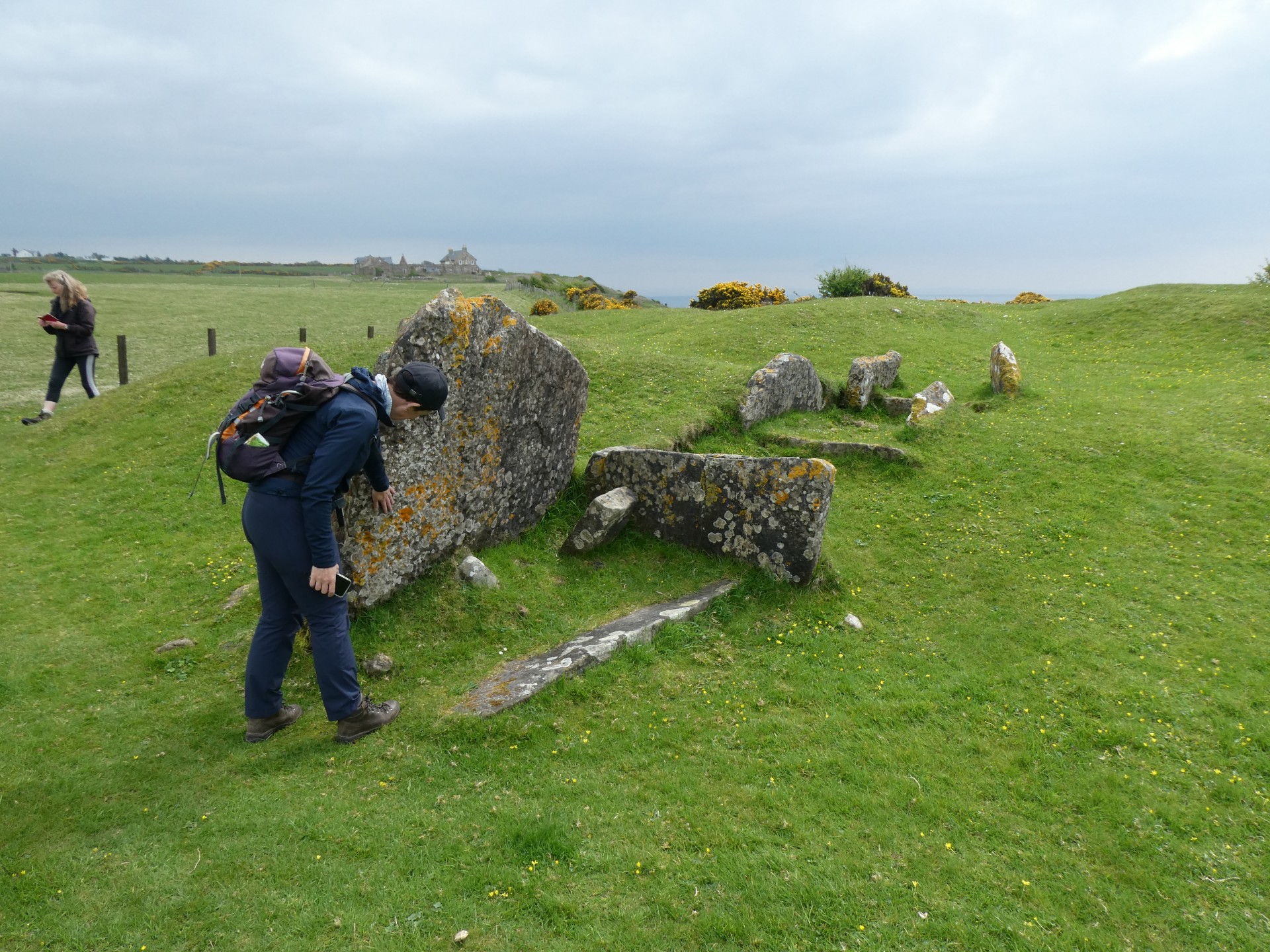 Exploring the ancient Torrylin cairn by the sea