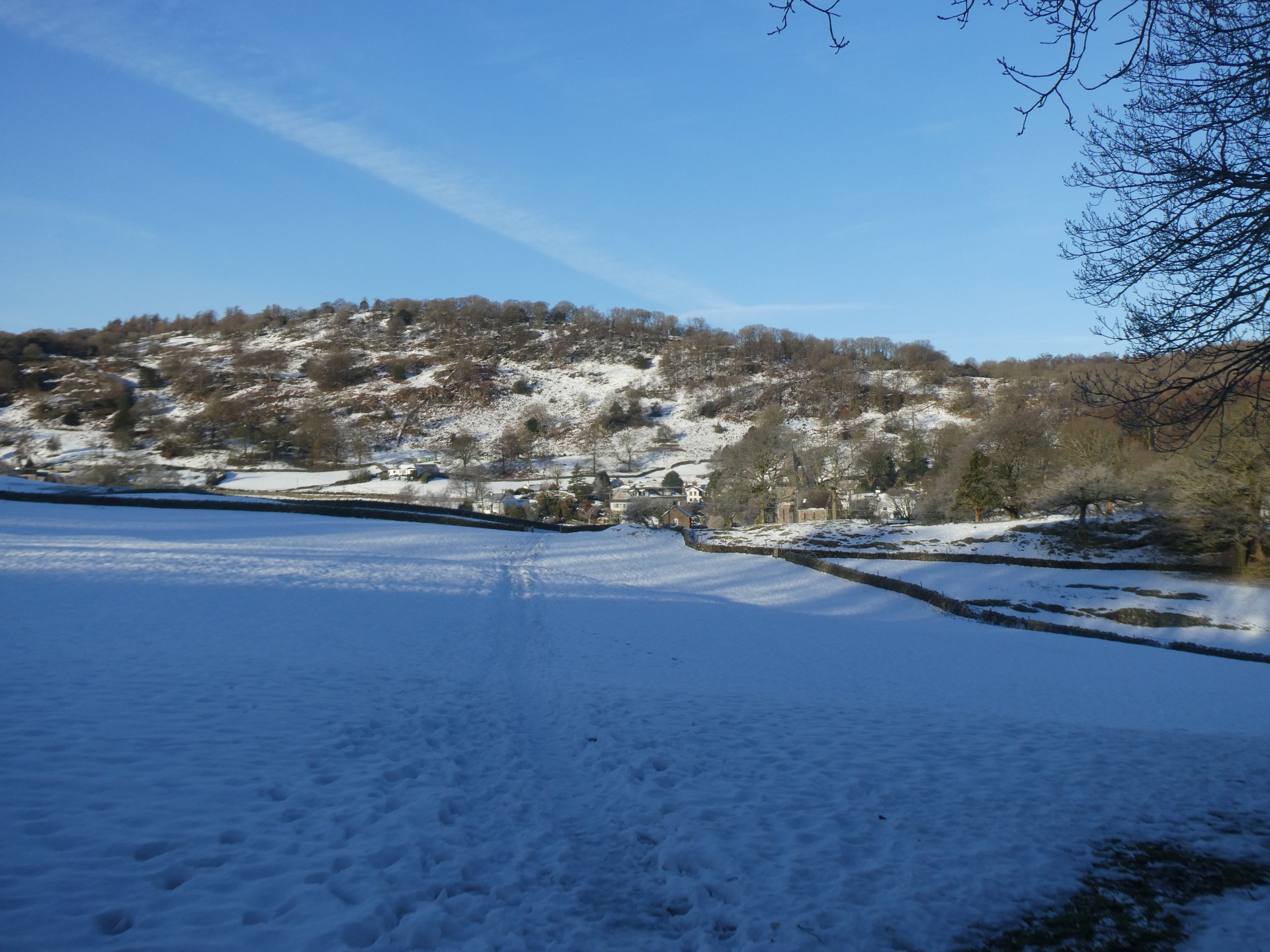 Snowy Fields over to Finsthwaite