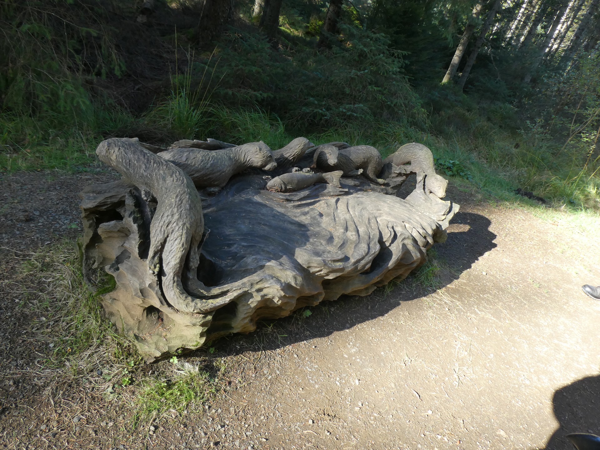 And another sculpture this time a wooden bench