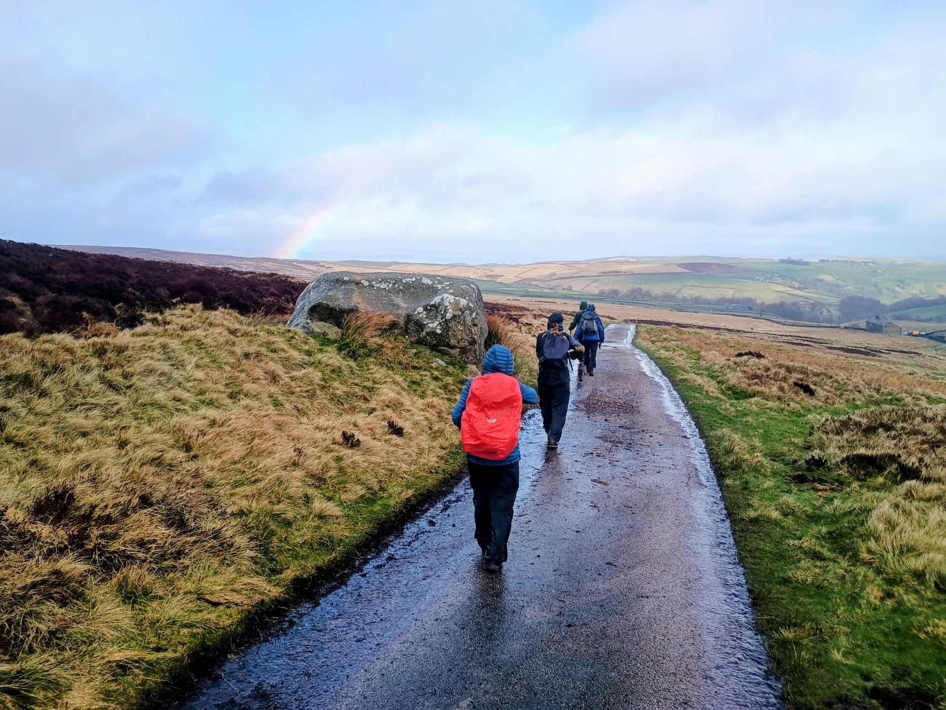 Rainbow above Keighley on the Millennium Way